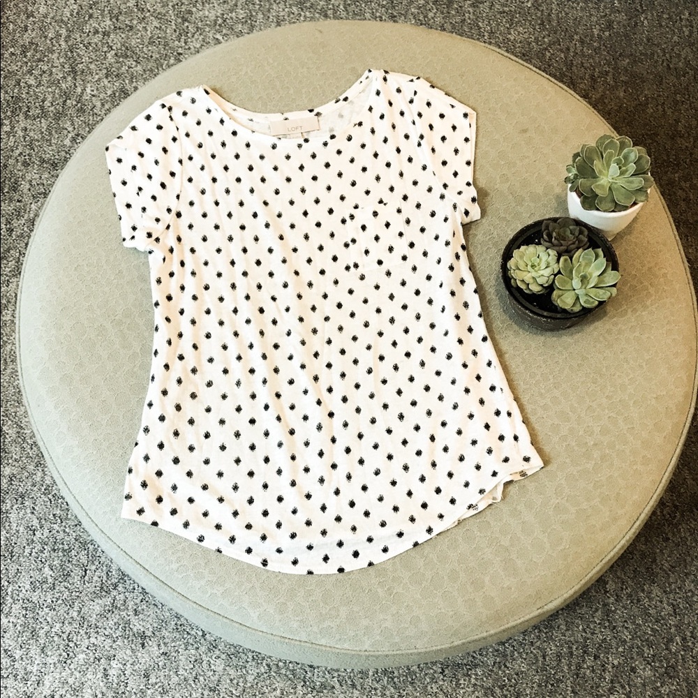 LOFT Short sleeve patterned tee